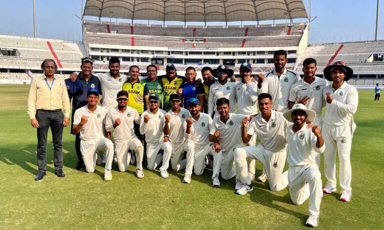 Assam Defeats Hyderabad in Ranji Trophy Assam Defeats Hyderabad in Ranji Trophy