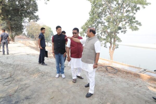 Brahmaputra Riverfront inspection by Assam CM Himanta