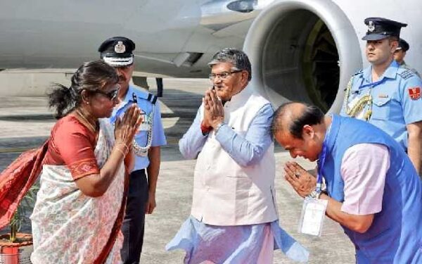 President Droupadi Murmu Arrives in Tezpur, Assam