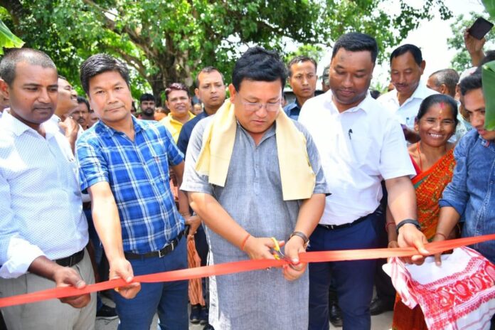 CEM Pramod Boro Lays Foundation Stones for Three Road Projects in MMUPPNA