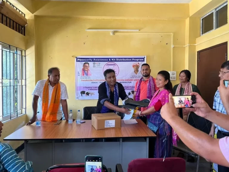 EM Rakesh Brahma provided 41 Biosecurity Kits to pig farmers in Baksa EM Rakesh Brahma provided 41 Biosecurity Kits to pig farmers in Baksa
