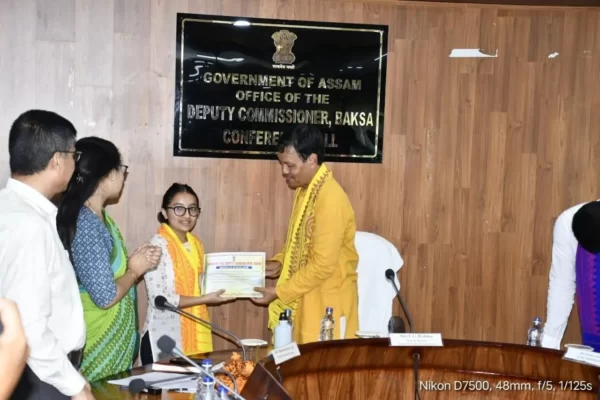 Minister UG Brahma Honors Toppersof HSLC 2023 Exam in Baksa District