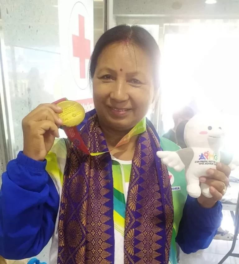 Neela Basumatary Wins Two Gold Medals in Asia-Pacific Masters Games 2023