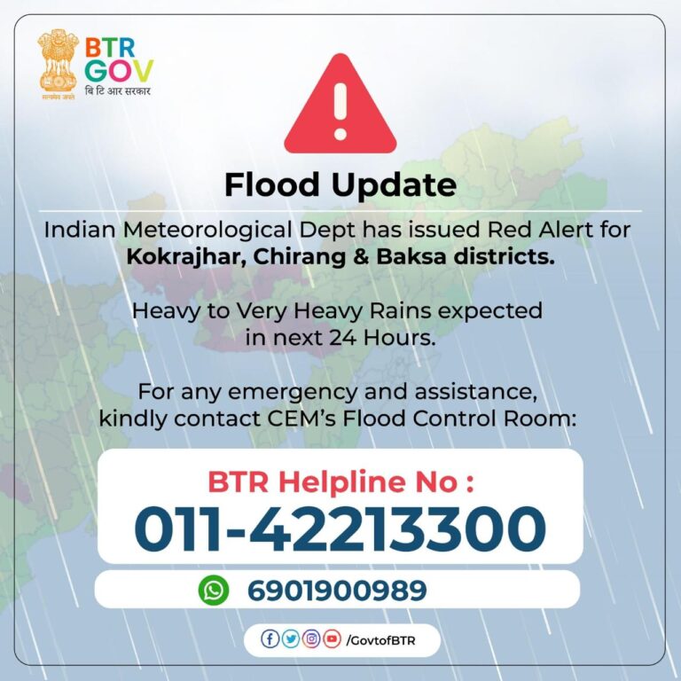 Red Alert Issued for Flood-Prone Districts in Assam Red Alert Issued for Flood-Prone Districts in Assam