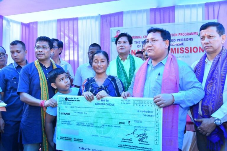 Empowering Differently Abled Individuals in BTR: Manav Seva Mission’s Cheque Distribution Program Empowering Differently Abled Individuals in BTR: Manav Seva Mission’s Cheque Distribution Program