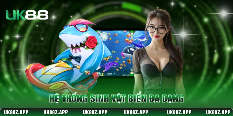 Bắn Cá Long Vương - Săn Boss Đại Dương Nhận Thưởng 4500x 3 Hệ thống sinh vật biển đa dạng